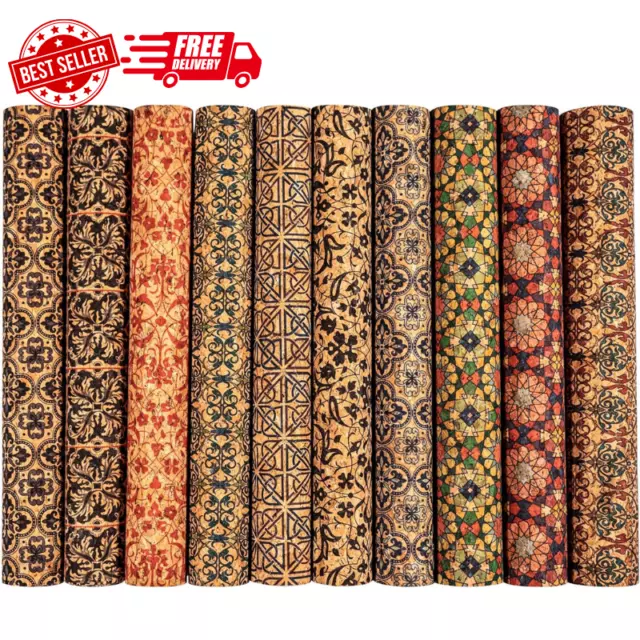 A4 Vintage Soft Cork Fabric Sheet Synthetic Leather DIY Sewing