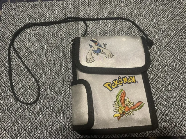 Vintage Nintendo Game Boy Color Pokemon Travel Case Bag Silver Lugia Ho-Oh Rare
