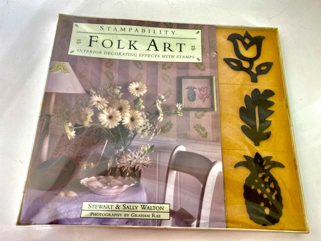 Efectos de decoración de interiores de arte popular con estampillas Stewart Walton