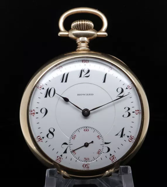 Antique c.1914 Keystone Howard 1907 Series 2 17 Jewel 14k Gold 16s Pocket Watch