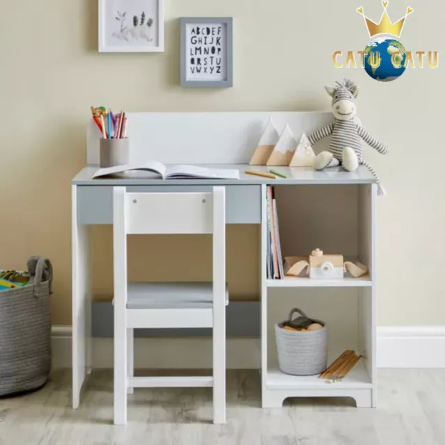Kid's Desk and Chair Set Writing Desk Wooden Girls Boys Ultimate  Brand New