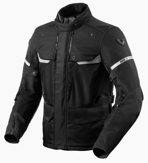 REV'IT! Revit Outback 4 H2O Giacca Tessile Moto - Impermeabile, Argento/Nero, Taglia L - 3