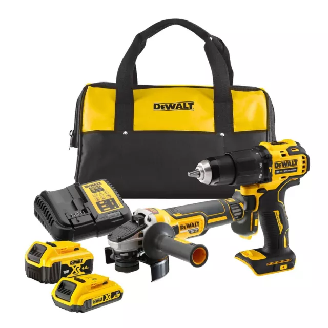 DEWALT  - Kit Trapano 18V 2Ah + Smerigliatrice 18V 4Ah DCK2081MDR-QW