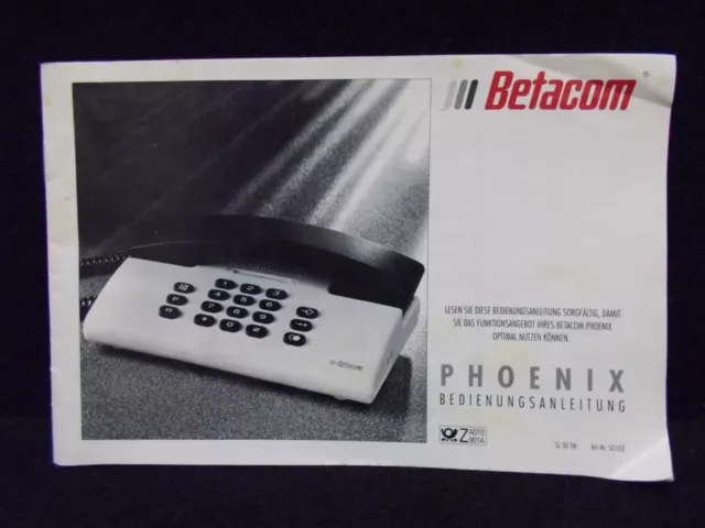 Betacom Phoenix, Telephone, Manual (1990) . #K-325-02