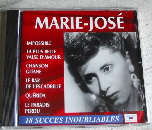 MARIE JOSE (CD)  18 Succès inoubliables