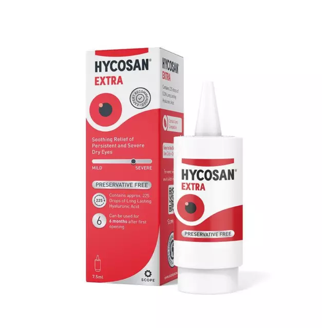 Hycosan Extra konservierungsmittelfreie schmierende Augentropfen 7,5 ml