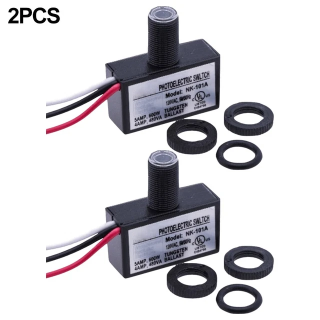 Photokontrollschalter / Automatisches Ein und Ausschalten / 2er Pack / 120VAC