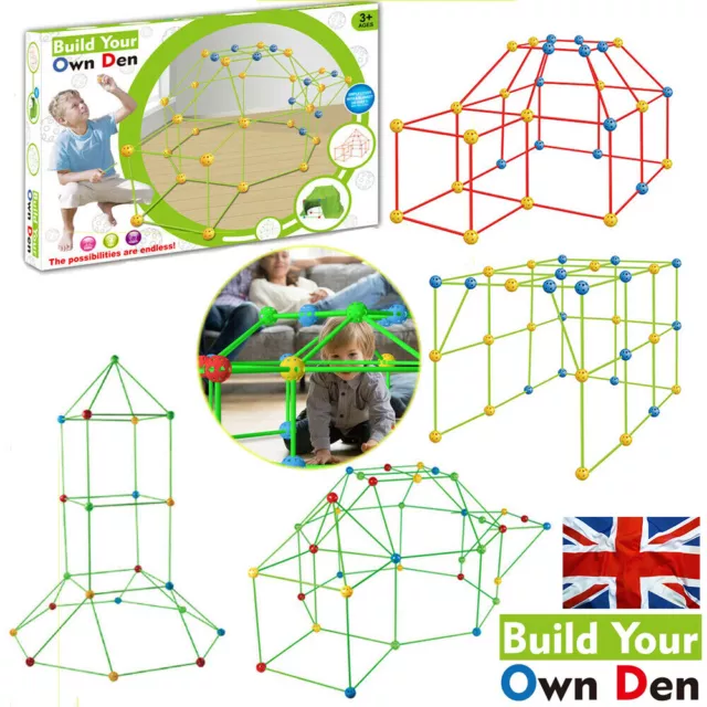 174PCS DIY Fort Building Build Your Own Den Set Present Children Kits Tent.Gift-