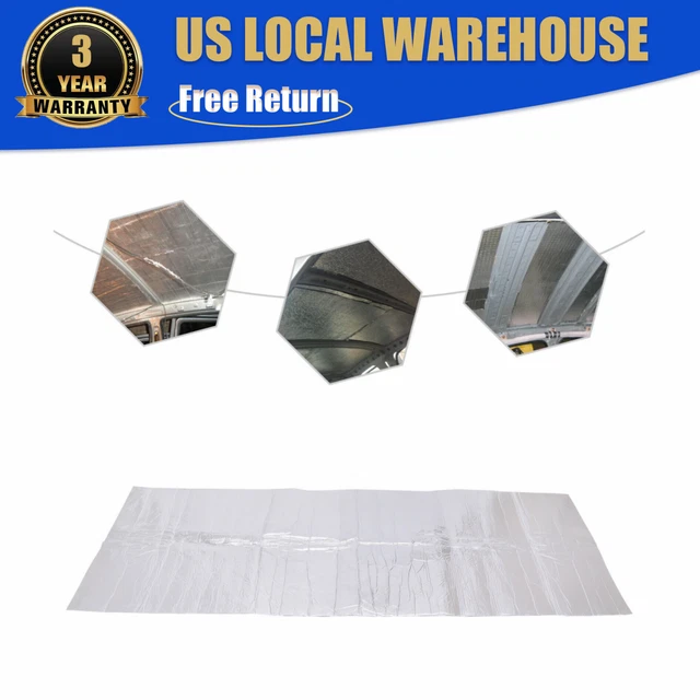 196mil 32 sqft Car Floor Roof Door Heat Sound Deadener Insulation Mat 118" x 39"