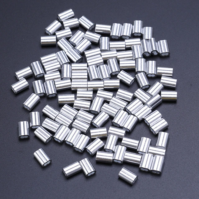 200 pz cavo crimpare Prime Ferrule cavo argento crimpare per fune d'acciaio