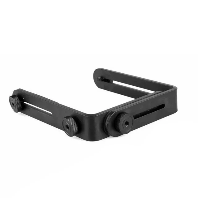 New Double Dual L-shaped Aluminum Alloy Metal Holder For Camera&Speedlite Flash
