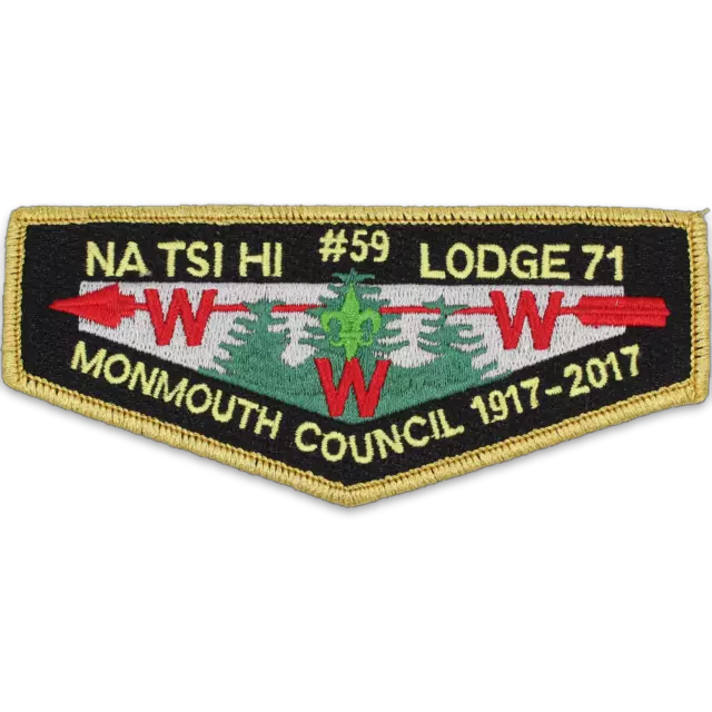 2017 Custom Number #59 Na-Tsi-Hi Lodge 71 Flap Monmouth Council Patch BSA OA NJ