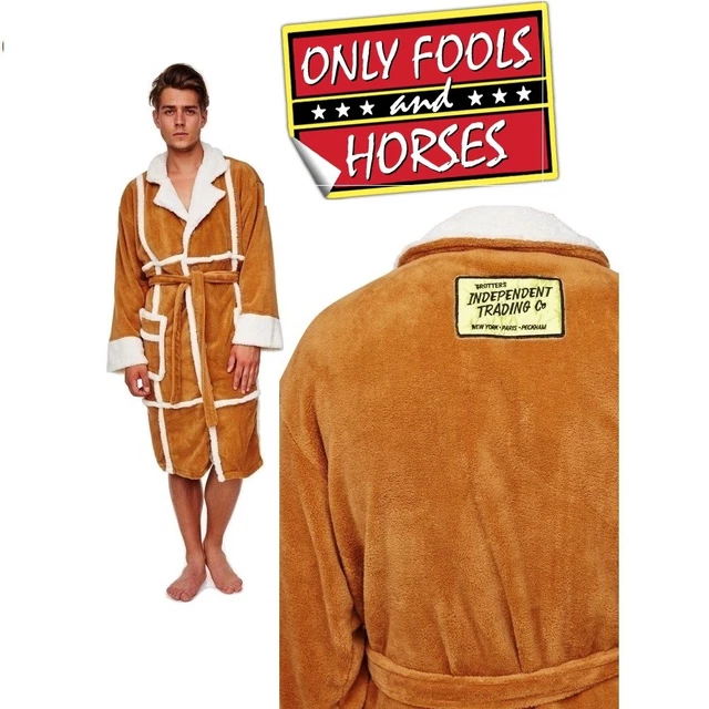 ONLY FOOLS AND Horses Delboy Mens Adult Fleece Bathrobe Dressing
