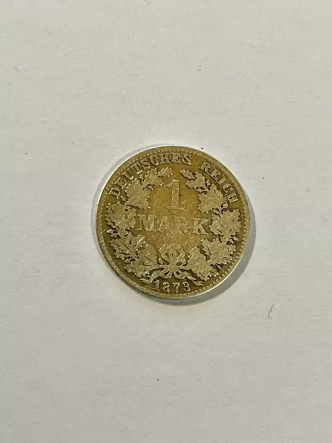 1 Mark 1873 B kleiner Adler in Silber - selten