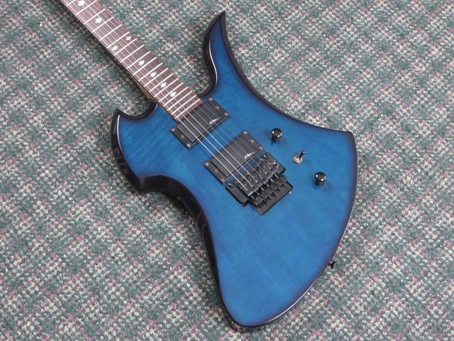 1994 B.C. Rich N.J. Series Mockingbird Blue Flame! w/BC Rich hardshell case