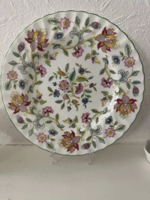 Vintage Minton Haddon Hall Green Edge Plate Great Condition