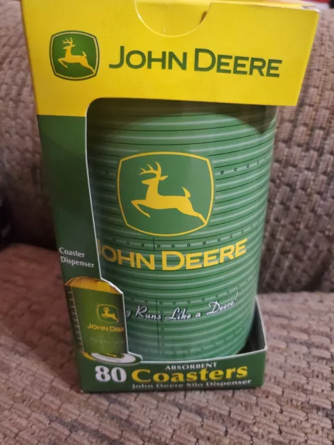John Deere Dispensable Beverage Coasters Absorbent Fits Most Drinkware