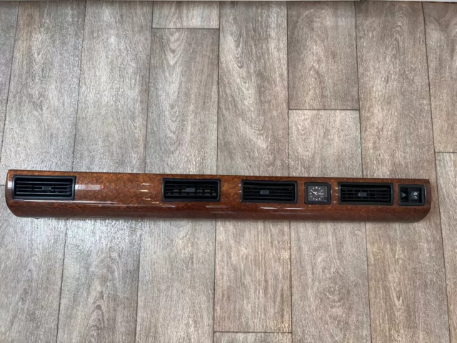 Range Rover Classic LSE Wood Dash Front Panel With Vents, Clock and Switch- Rare