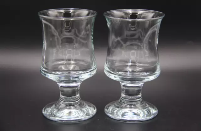 1971+ Vintage Holmegaard Danish Ships Pattern Water Goblets by Per Lütken x 2