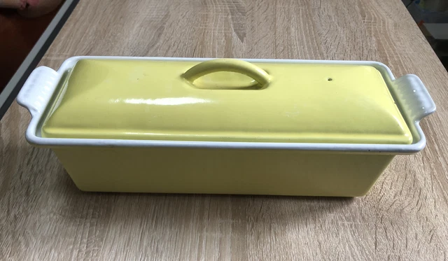 Terrine Le Creusot N°32 En Fonte Orange - Vintage 1990 - Rectangle 35cm
