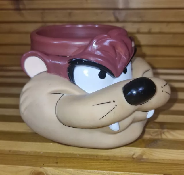 Taz Tasmanian Devil Mug Plastic Coffee Cup Warner Bros Looney Tunes 1993 Vintage