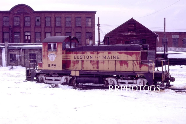 Rr Print Boston & Maine B&M Emd Sw1 Loco #1125 Snow