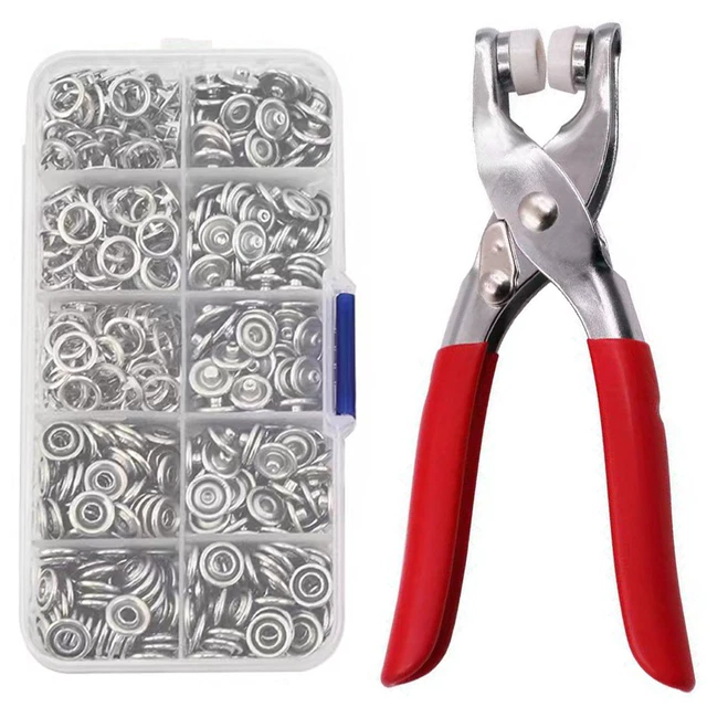 100set 9.5mm Copper Snap Button With Pliers Fasteners Press Tool For Clothes