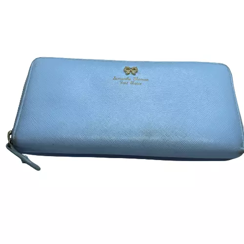 Samantha Thavasa Petit Choice Pale Blue Zip Around Clutch Wallet