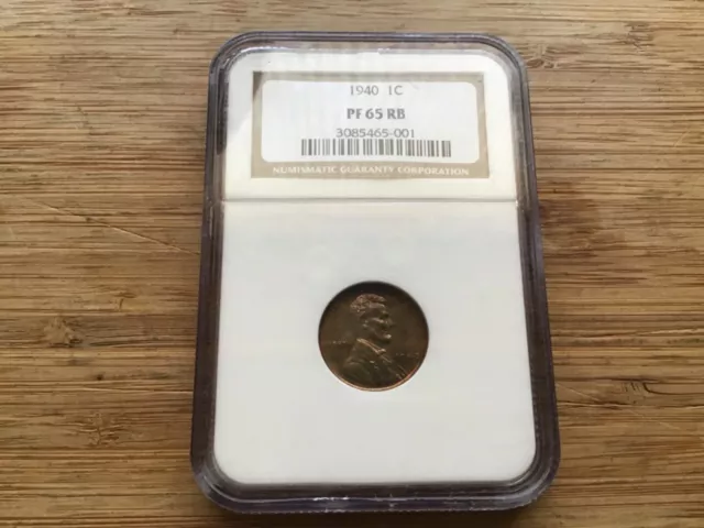 1940 Proof Lincoln Head Cent, NGC PF-65 RD