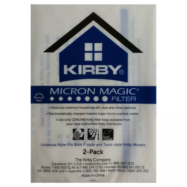 Original Kirby HEPA ALLERGEN Filter F-Style 2er pack > G10 G11 Sentria II Avalir