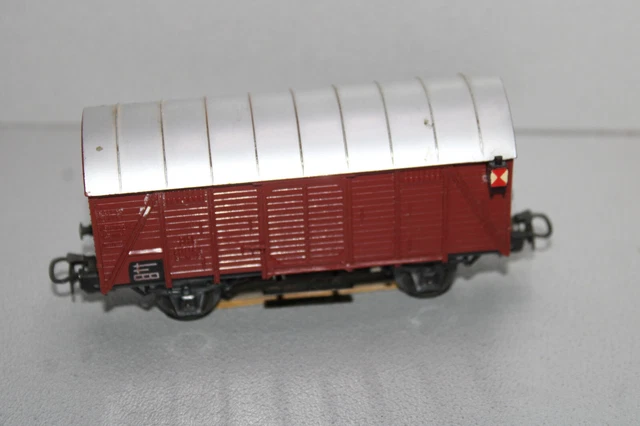 Wagon Märklin échelle 0 N°17280 - Bagages Couvert - Acier Embouti Vert - Occasion