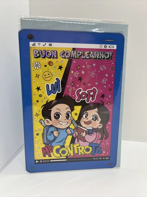 Tombolo Verticale Me Contro Te Con Squishy – Borza Penne Glitterate, Nuovo 2022, Blu - 2