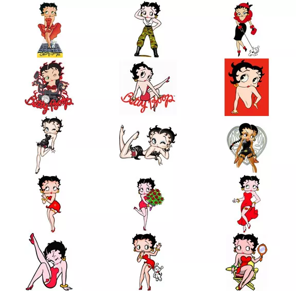 Betty Boop, iron on T shirt transfer. Choose image and size