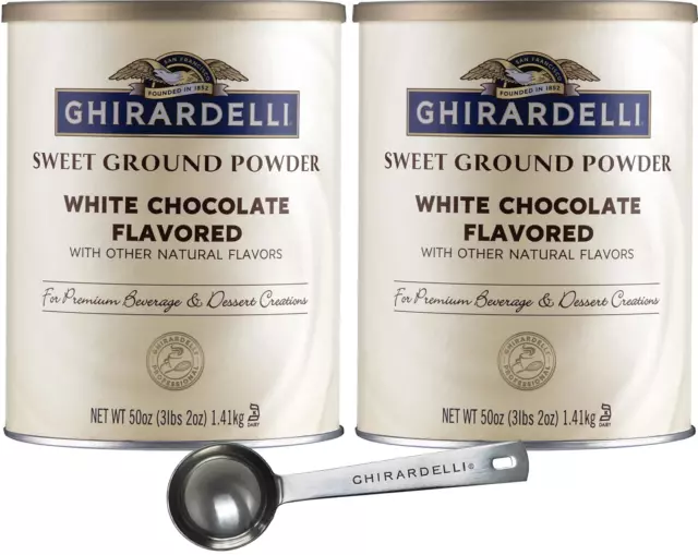 Ghirardelli Sweet Ground White Chocolate Gourmet Flavored Powder 3.12 Pound Pack