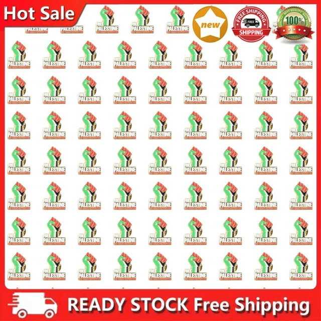 10 Pcs Türkiye And Palestine Flag Symbol Gold Colored Special Design Unisex Lapel Pin A300030-10