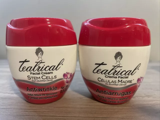 Teatrical Facial Cream Stem Cells Antiwrinkle 3.5 oz *New* 2 pack