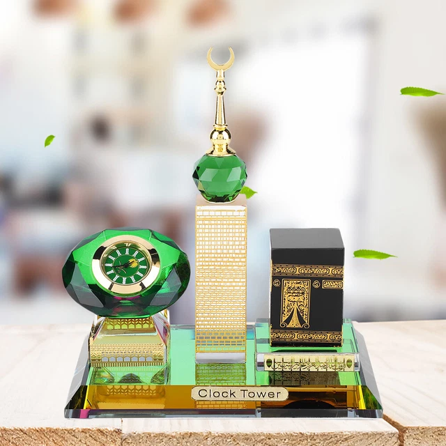 Muslim Kaaba Clock, Tower Islamic Model Buddhist Mosque Miniature Model For