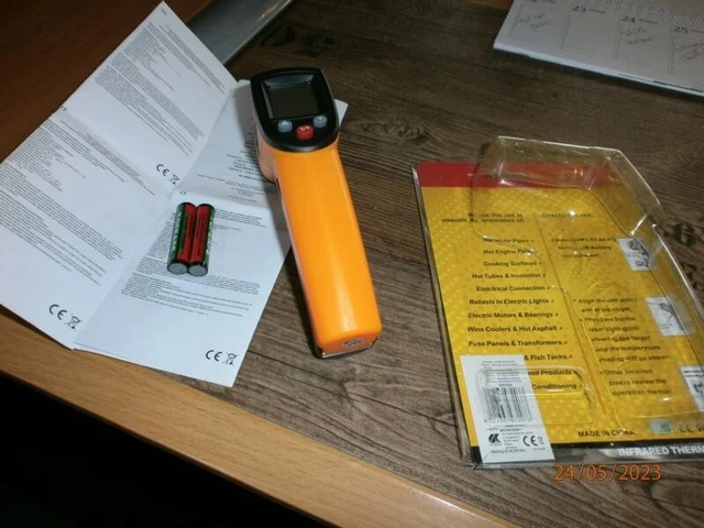 IR Thermometer Infrarot Pyrometer Laser LCD 12:1 Temperatur bis 380 °C Messgerät