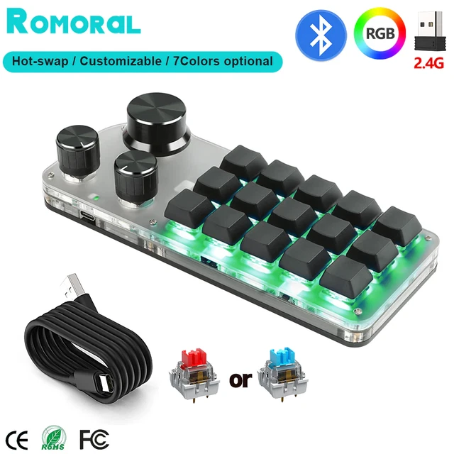 MACRO KEYBOARD PROGRAMMING Custom Keypad Copy Paste Mechanical Keyboard ...