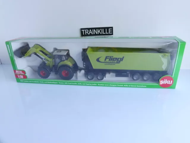 Siku 1:50 / 1949 Tracteur Avec Chargeur Frontal + Benne Basculante