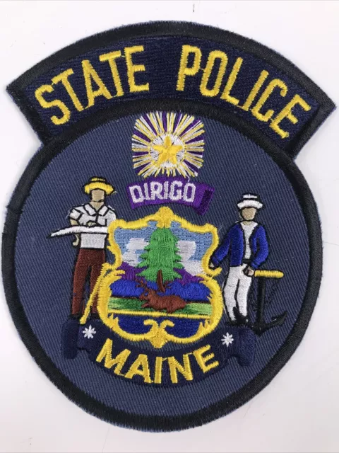 20 MAINE STATE POLICE PATCH 4.3”x3.6” Embroidered Shoulder NEW VINTAGE Lot 2