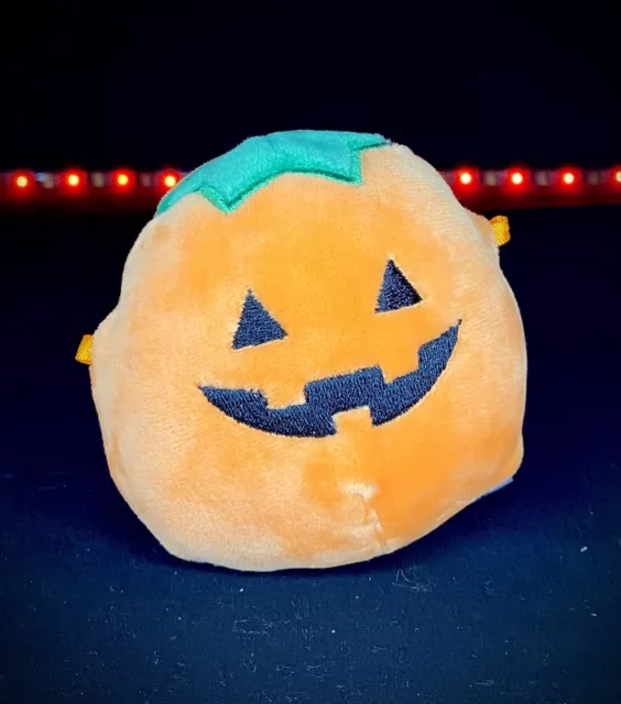 New Squishmallow 3.5” Pet Toy 2021 Halloween Pumpkin Jack O’Lantern W/ SQUEAKER!