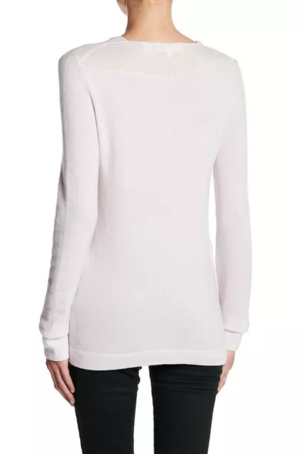 Inhabit Cashmere Sweater V Neck Front Slit Long Sleeves Oyster M New $368 VM13 2