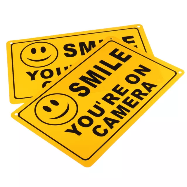 Smile You Are On Camera 28x18cm Sign Metal warning video surveillance security