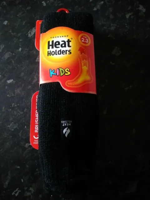 Thermal Socks heat holders black 2.3 tog brushed inner size UK 2-5.5 new