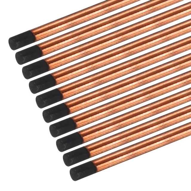 10pcs 12mmx305mm Carbon Arc Air Gouging Rods Copper Graphite Electrode Rods