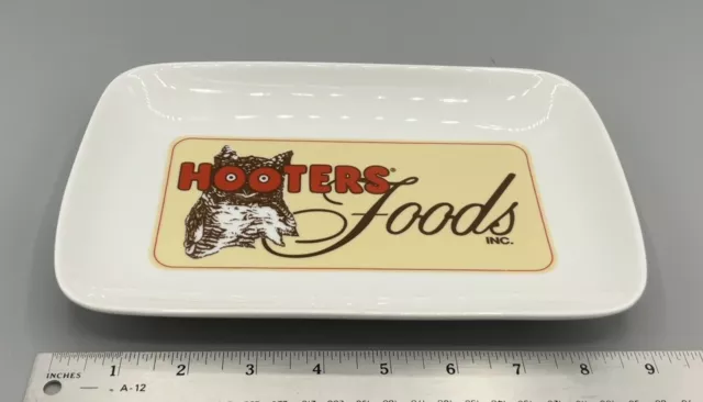 Hooters Foods Inc. 9"x6" Serving Tray Ceramic Dish Chicken Wings Plate EUC