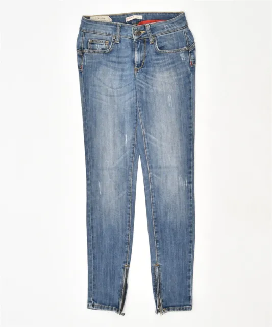 LIU JO Womens Low Waist Skinny Jeans W25 L30 Blue Cotton BU10