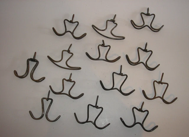 Antique Wire Screw-In Wall Coat/Hat Hooks (13)