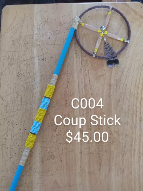 Native American COUP Stick by Robert Crying Red Bear